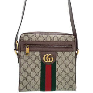 GUCCI Ophidia GG Messenger Crossbody Bag Shoulder Brown